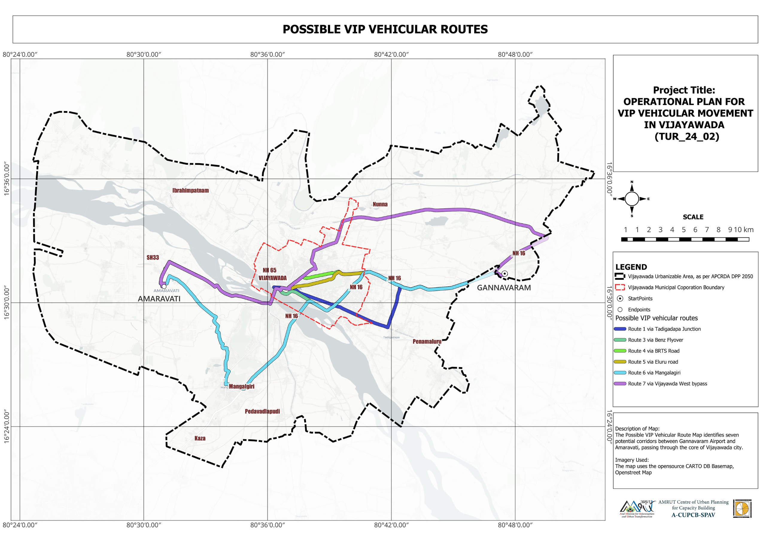 Possible VIP Vehicular Routes