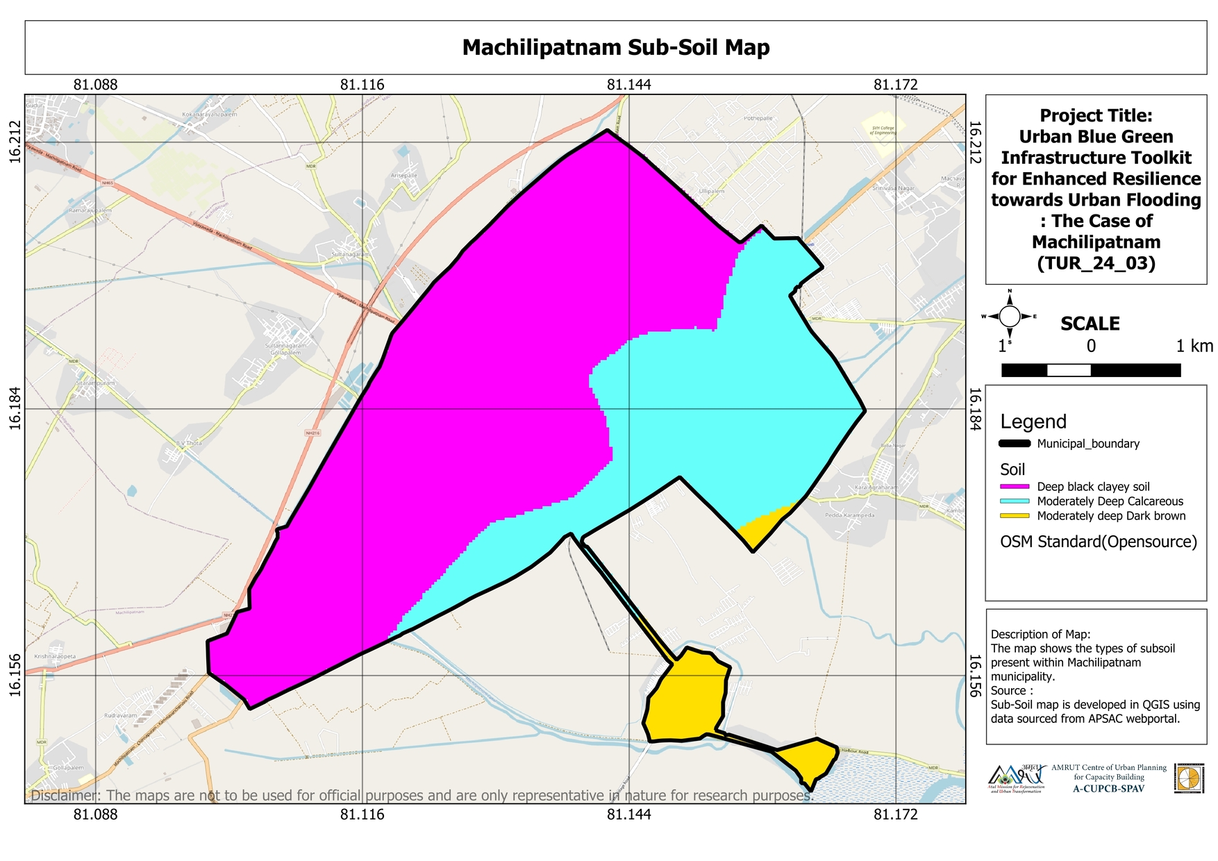 Machilipatnam Sub-Soil Map