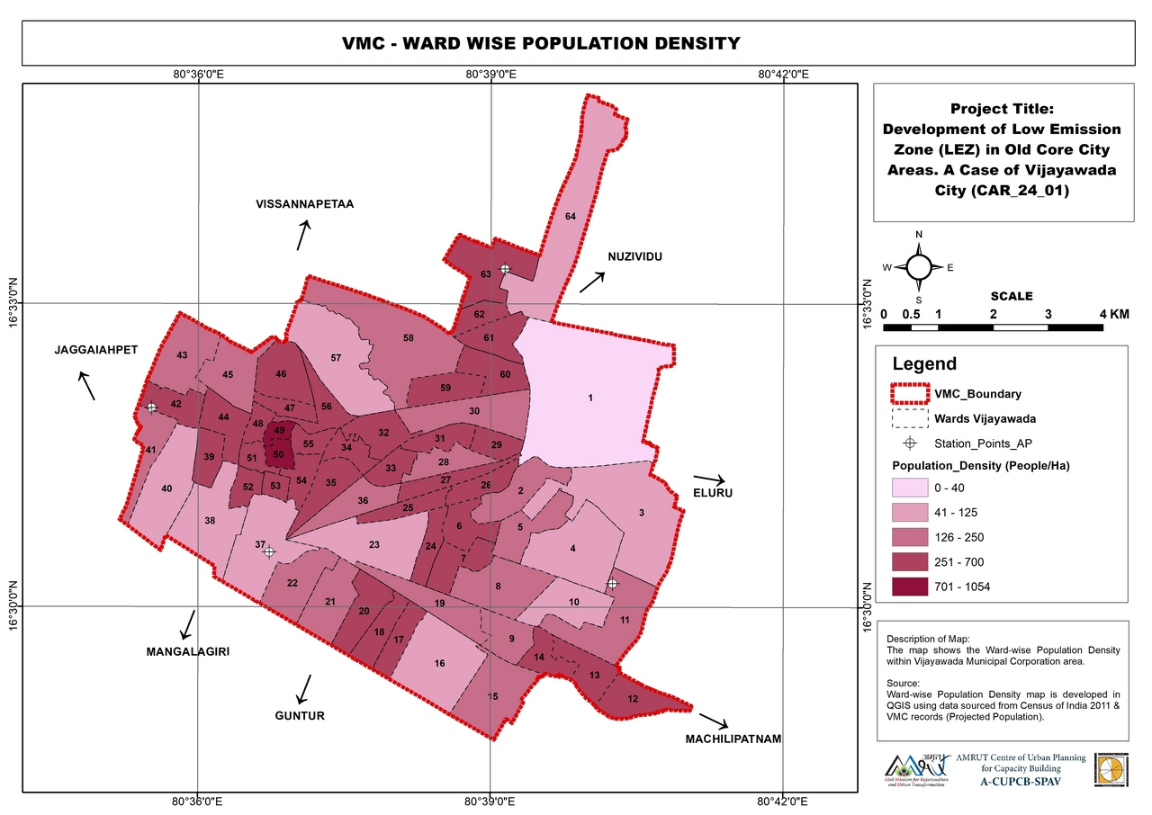 Ward-wise Population Density